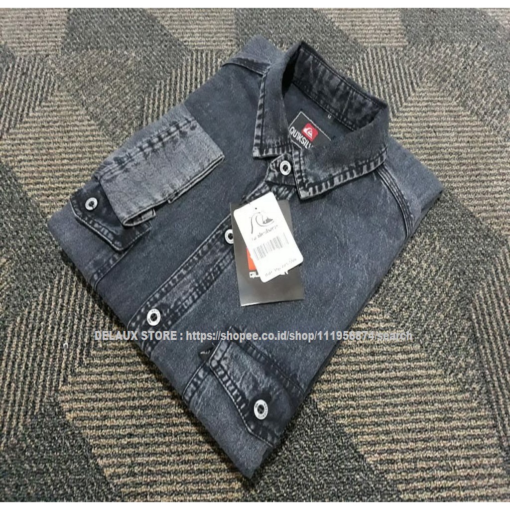 KEMEJA JEANS PANJANG PRIA TERLARIS / KEMEJA KERJA / BAJU DENIM UKURAN M-XL KUALITAS PREMIUM