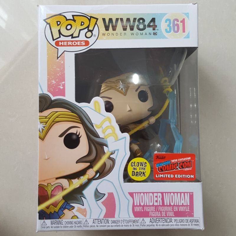 Funko POP WW84 - Wonder Woman 1984 Riding Lightning Glow GITD Exclusive (Box Non-Mint)