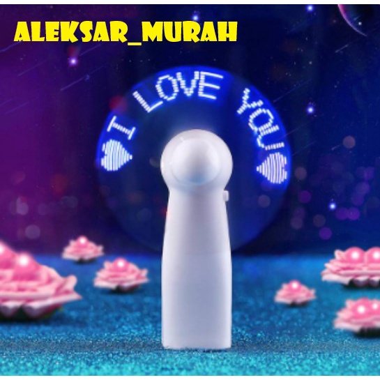 UNIK Kipas Angin Genggam Portable / mini Fan LED  Kpop EXO/BTS/NCT / Kipas Angin tulisan LED SWEET k