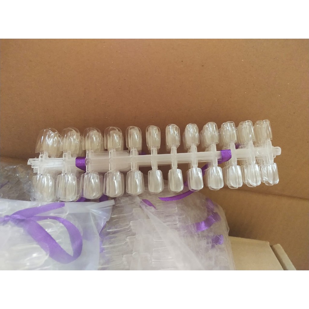 Kuku Palsu Batangan Polos 24 pcs