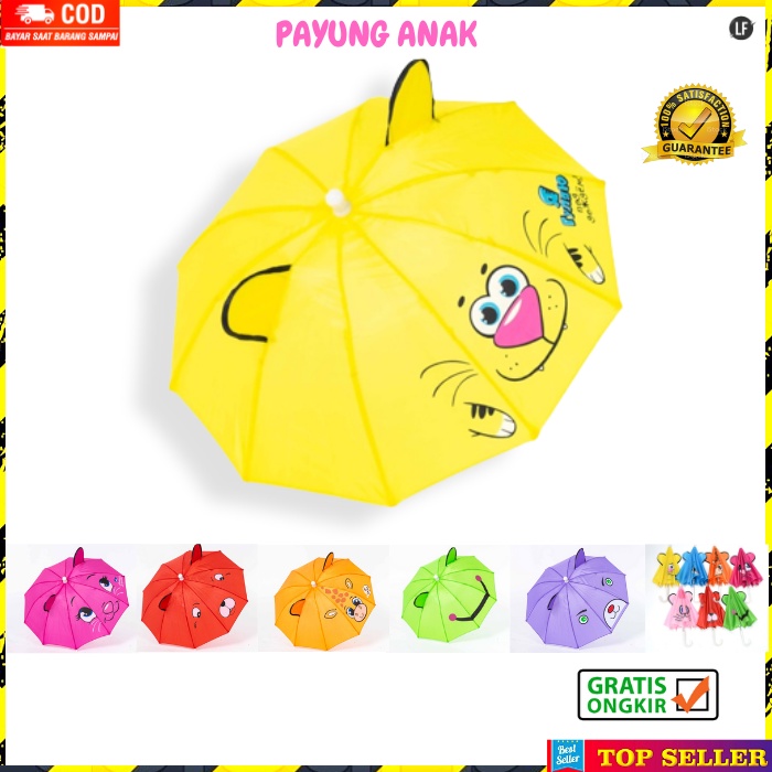 PAYUNG ANAK KARAKTER KUCIN LUCU KOREA PEREMPUAN UMBRELLA KIDS LAKI LAKI  MOTIF UNIK IMPORT A3