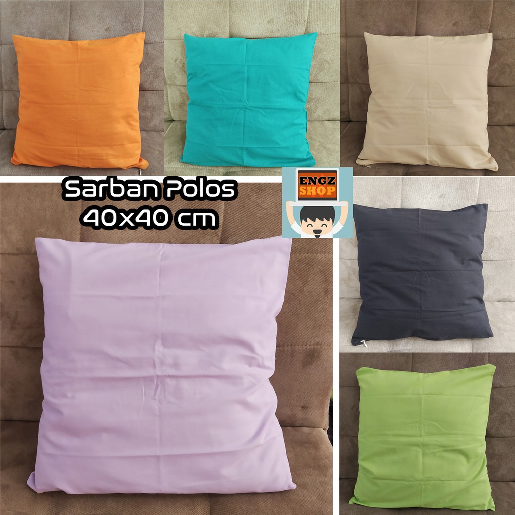 SARBAN - Sarung Bantal Sofa Polos 40x40