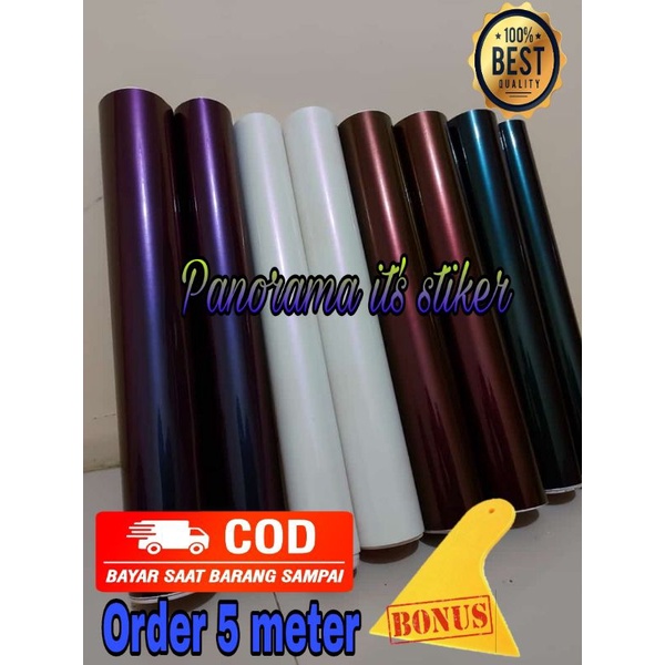 SKOTLET STICKER MOTOR BUNGLON CAMELON BIRU/SCOTLET BUNGLON WARNA UNGU SEMU BIRU/STICKER SKOTLET MOTO