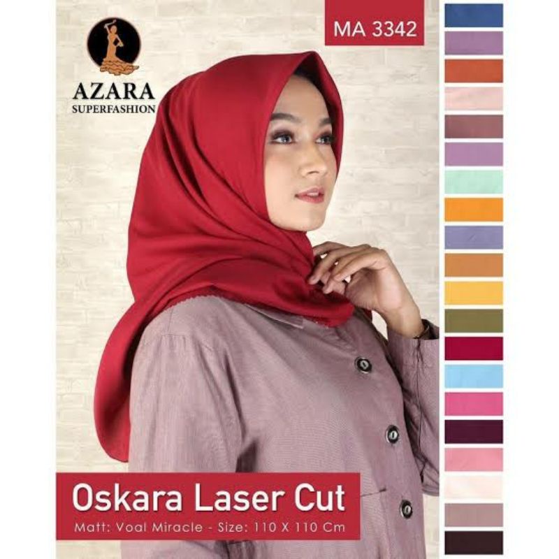 Hijab Voal Segiempat Oskara Laser Cut Azara