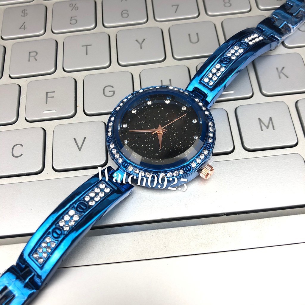 {COD} Jam Tangan Wanita - Rantai Bintik JAM TANGAN CEWEK JAM TANGAN MURAH FASHION FREE BATERAI G6 G5-G5-Biru