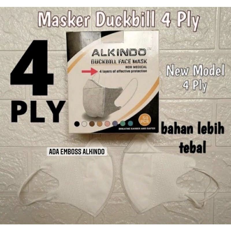 Alkindo duckbill masker 4ply isi 50pcs