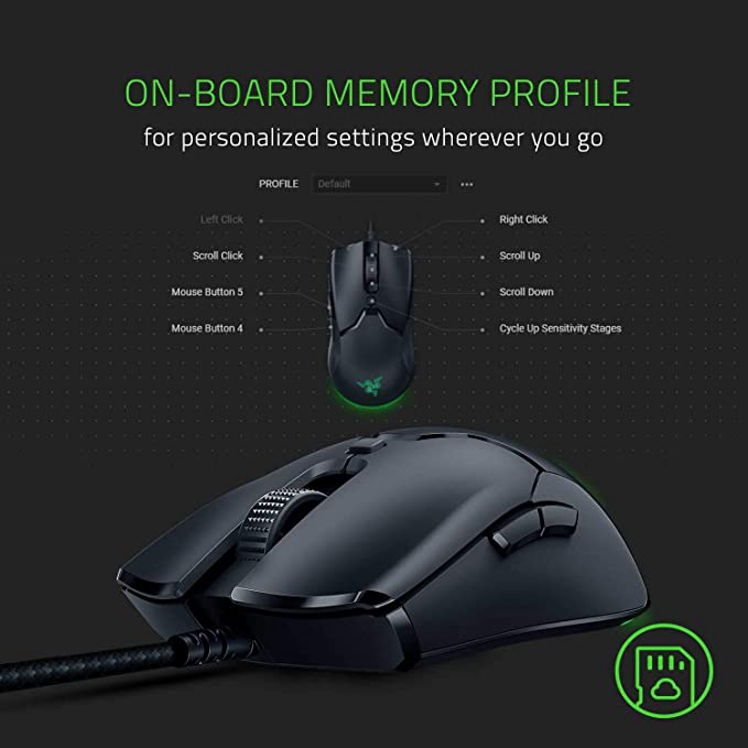 Razer Viper Mouse Gaming Kabel Usb Ultra Ringan 8500DPI Dengan Sensor Optik Chroma RGB