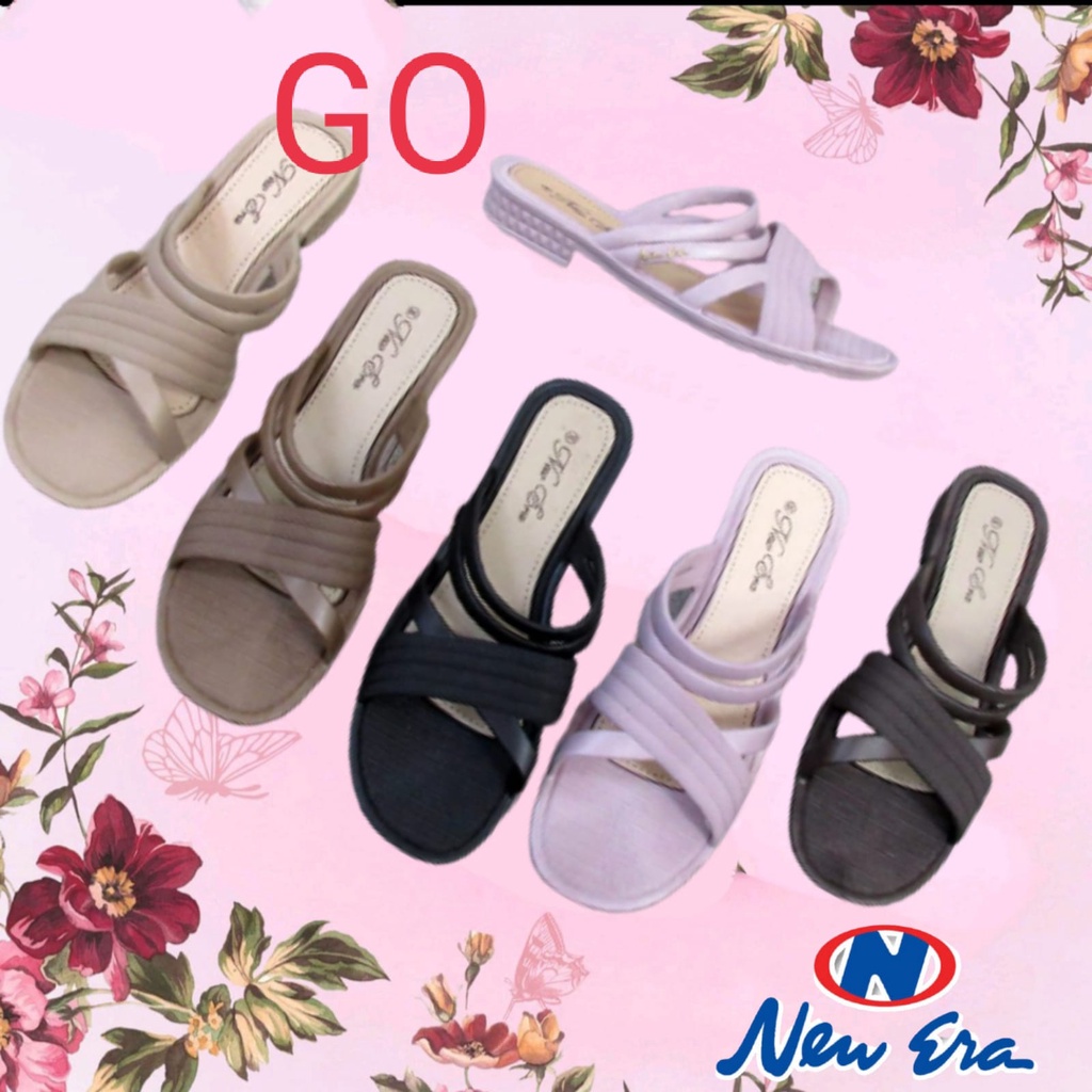 sogo NEW ERA LB 10051 Sandal Wanita Tali Silang Slop Wanita Karet Sendal Wanita Kekinian Slip Sandal Strap Silang Sweet