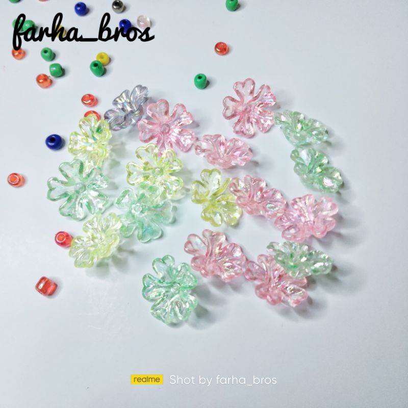 Bros Dagu Kecil Akrilik Bunga melati Bros hijab Bros jilbab Bros bahu Bros mini By Farha-6