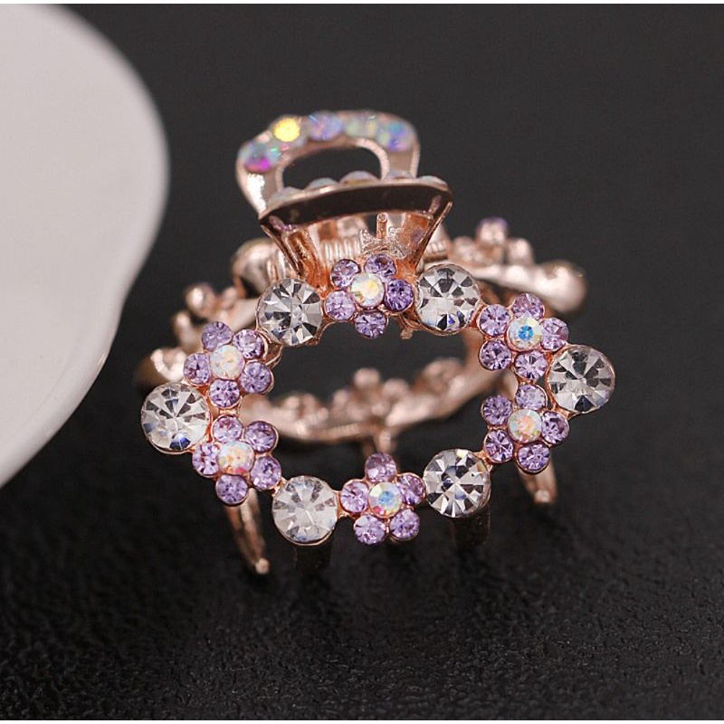 Jedai Mini Korea Logam 3cm / Jepit Poni Diamond Elegan