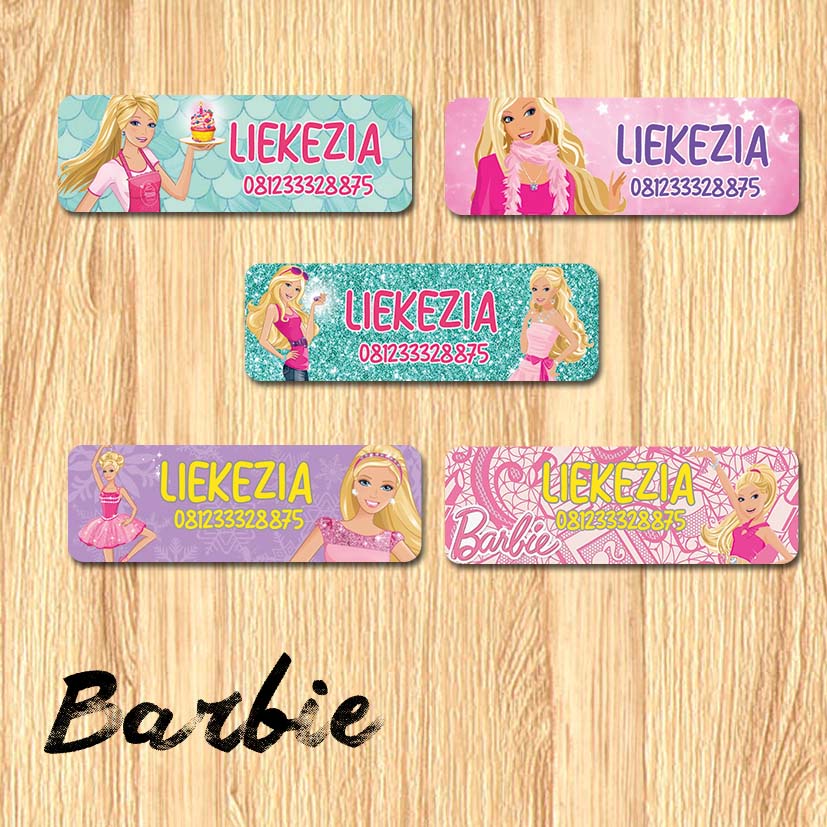 

STIKER LABEL NAMA BARBIE
