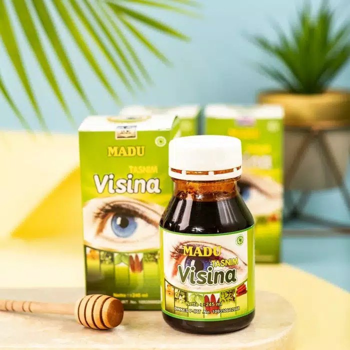 BISA COD Madu Visina Herbal mata alami daun kitolod wortel sirih merah wamena dan zaitun mata minus
