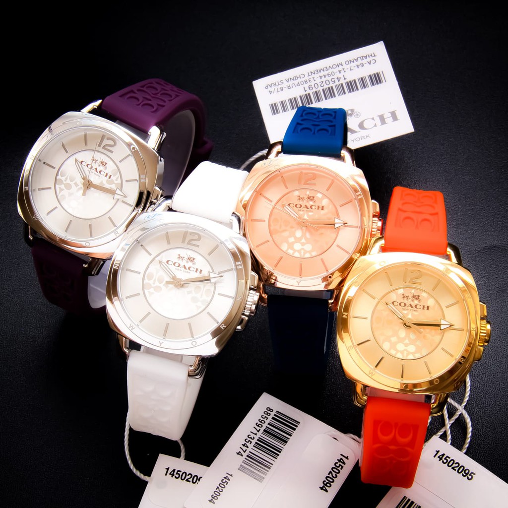 Jam Tangan Wanita COACH® Boyfriend Rubber Fullset