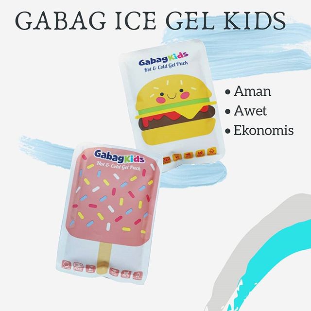 Gabag Ice Gel Hot and Cold 200gr - Kids Ice Cream / Burger Pack 200 gr - Es Pendingin utk Tas ASI / Kompres