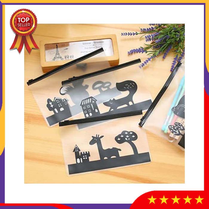 

VBS9 Tempat Pensil Cool Animal Transparan Pencil Case Pouch Alat Tulis Perlengkapan Sekolah