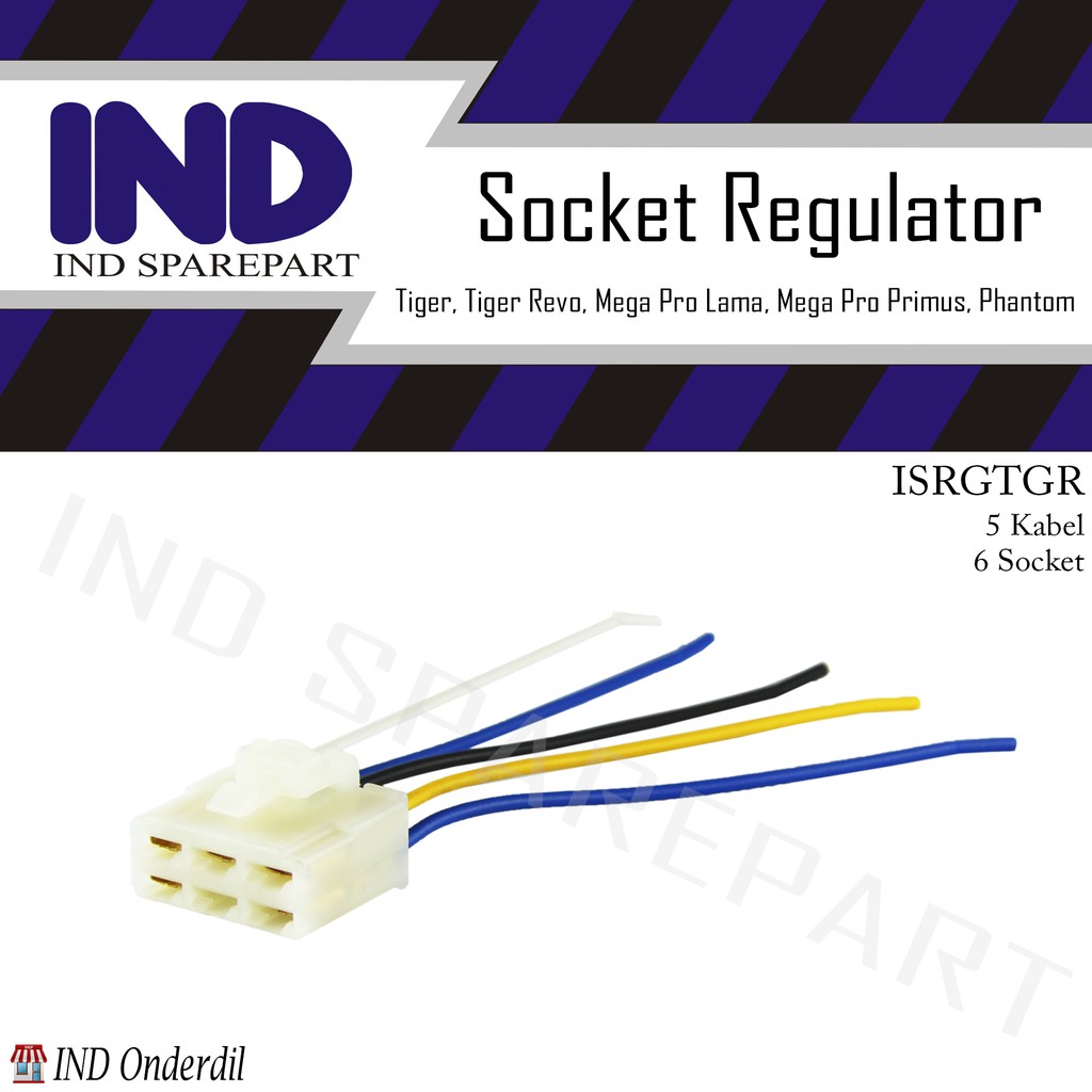 Socket-Soket-Songket Kiprok-Regulator 5 Kabel-Pin Phantom