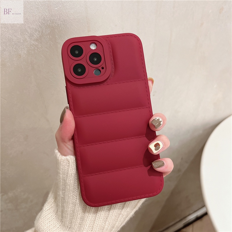 Soft Case Bahan Silikon Bentuk Jaket Down Jacket Untuk Iphone 11 13 12 Pro Max X Xr Xsmax 7 8 Plus