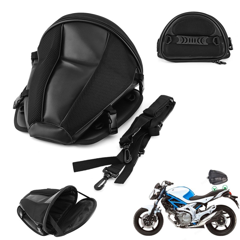 Tas Motor Touring Back Seat Tail Storage Bag - Black - 7RSE1HBK