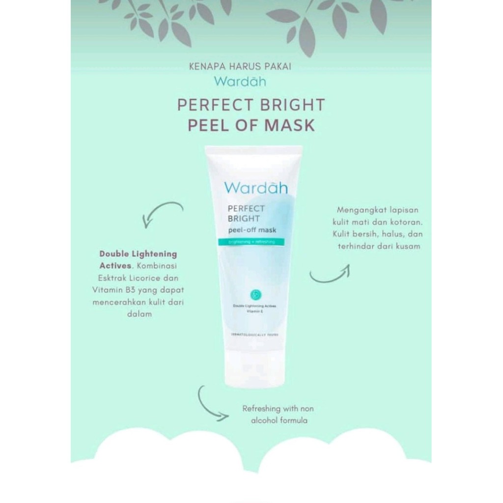 Wardah Perfect Bright Peel Off Mask, 60ml Masker Wajah Wardah