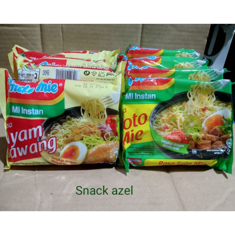 

Indomie Mi Instan Ayam Bawang dan Soto