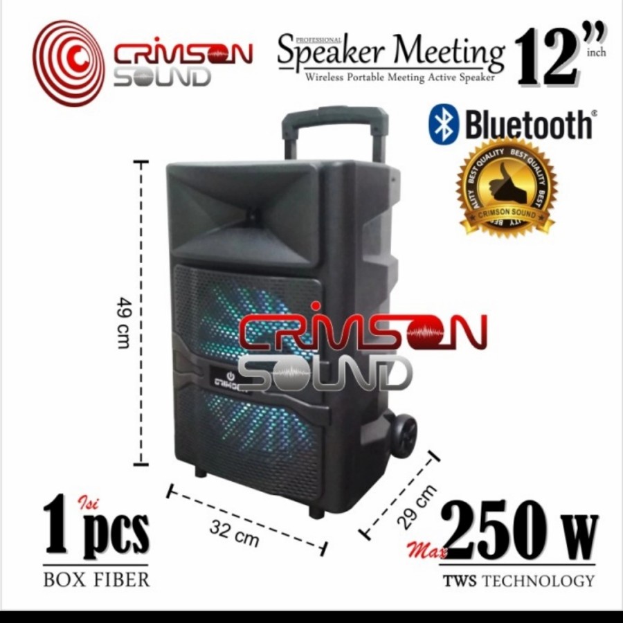 Speaker portable wireless crimson cr 12 optimus cr12 optimus bluetooth