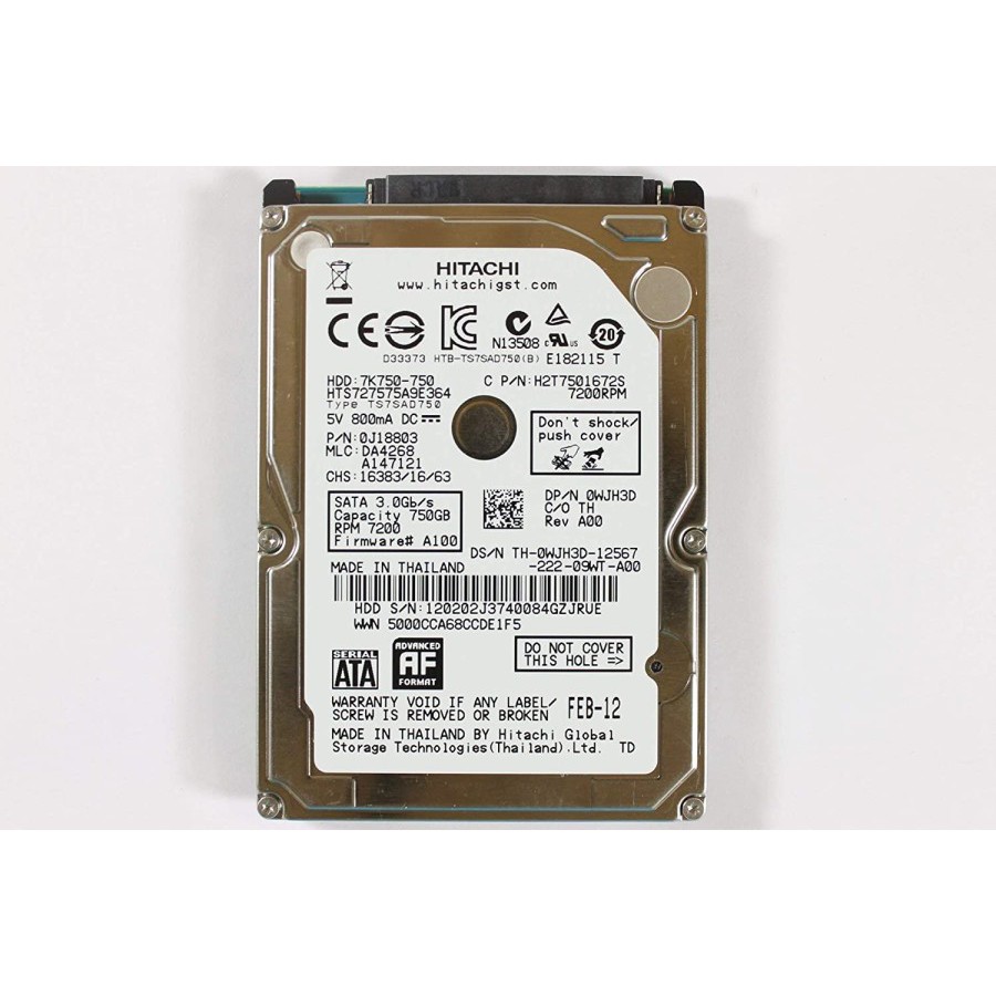 Hardisk Internal Laptop 750GB Sata Hitachi