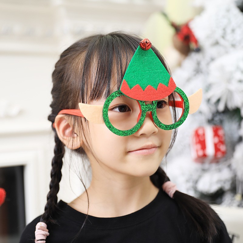 Kostum Kacamata Peri Natal Christmas Elf Hijau Green Elves Cosplay