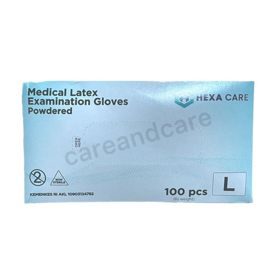 Sarung tangan latex safeglove isi 100 HEXACARE / Sarung tangan Latex