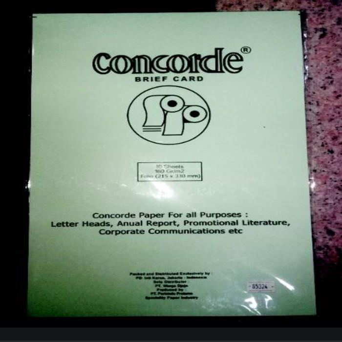 

KERTAS CONCORDE F4 160 GR 85324 GREEN