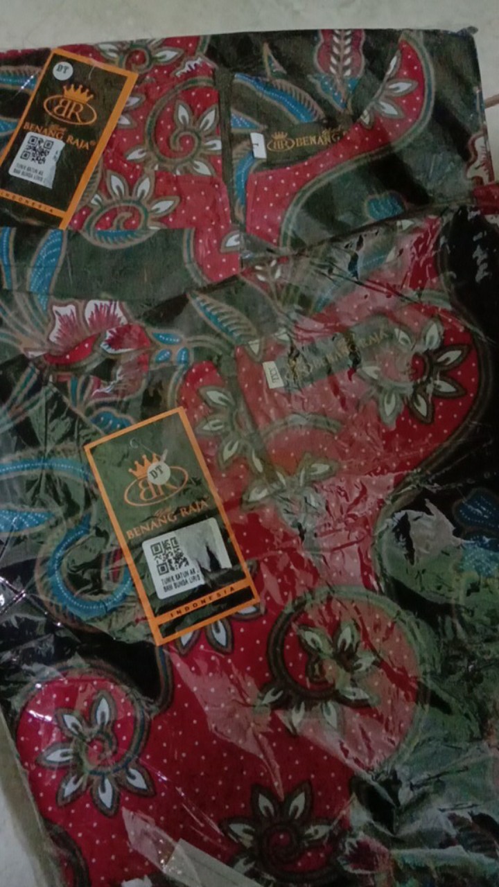 Benang Raja Tunik Batik Wanita Lengan Panjang Ukuran Jumbo 2xl 3xl 4xl 5xl