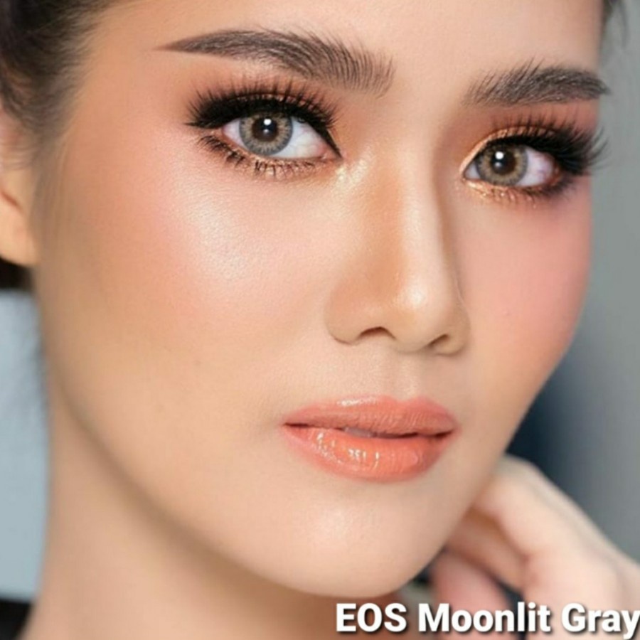 softlens Eos Moonlit Gray Abu Normal Minus s.d -8.00 Original made in Korea