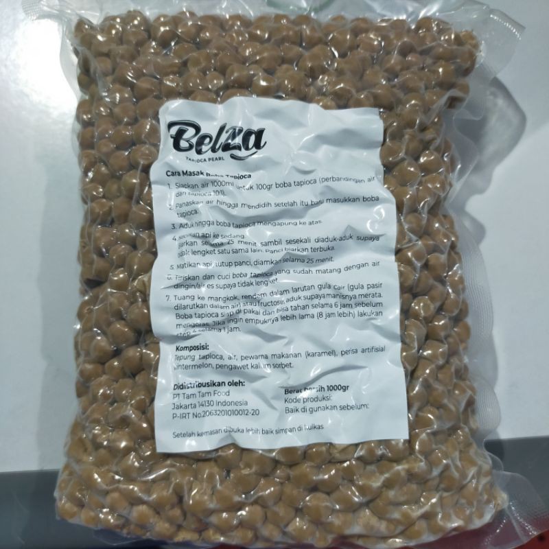 Boba Tapioka Belza-Pearl Bubble Tapioka Original 1kg
