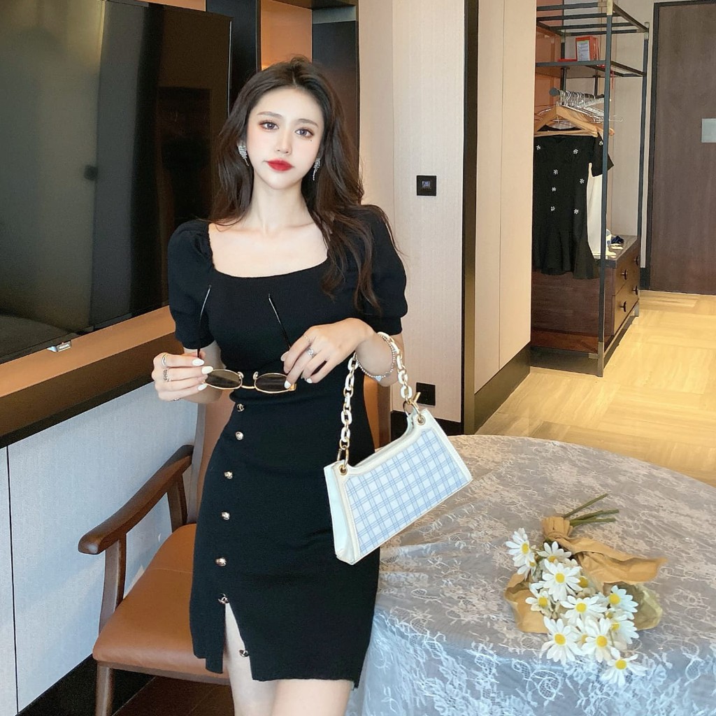 Korean Knitting Bodycon Sexy Mini Dress 2397