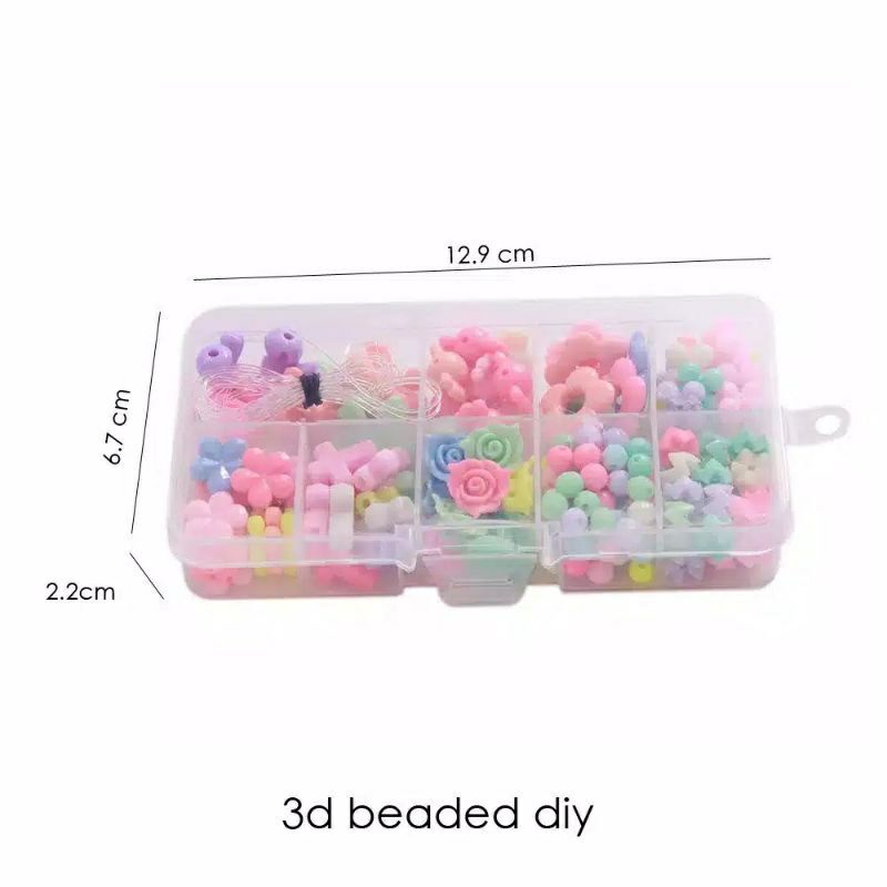 Mainan Anak Creative Box Ronce 10 Bentuk kreasi buat gelang kalung anak kado ultah anak perempuan laki Balita ape paud tk meronce  pop it boneka boba anak cowok cewek 2 3 4 5 6 7 tahun-5