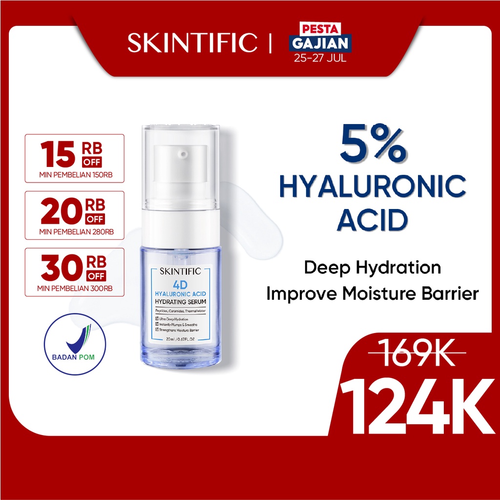 Jual SKINTIFIC 4D Pure Hyaluronic Acid Hydrating Serum Glowing Mist