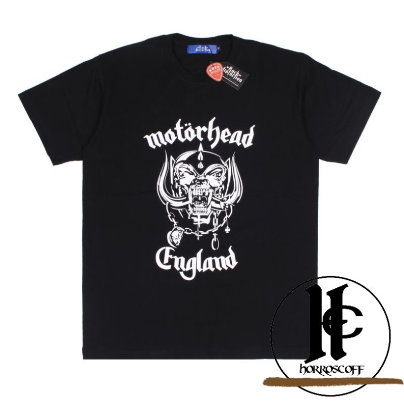 Kaos Musik Band Rock Motorhead England Skull Rider Rantai Tengkorak Premium Quality