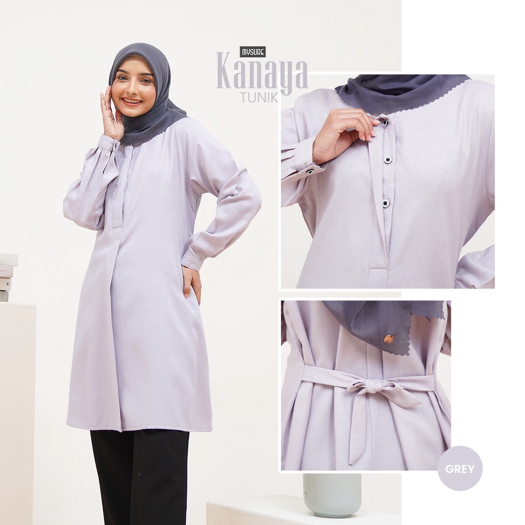 AJIB, TUNIK KANAYA GREY TERBARU 2022 MYSURE