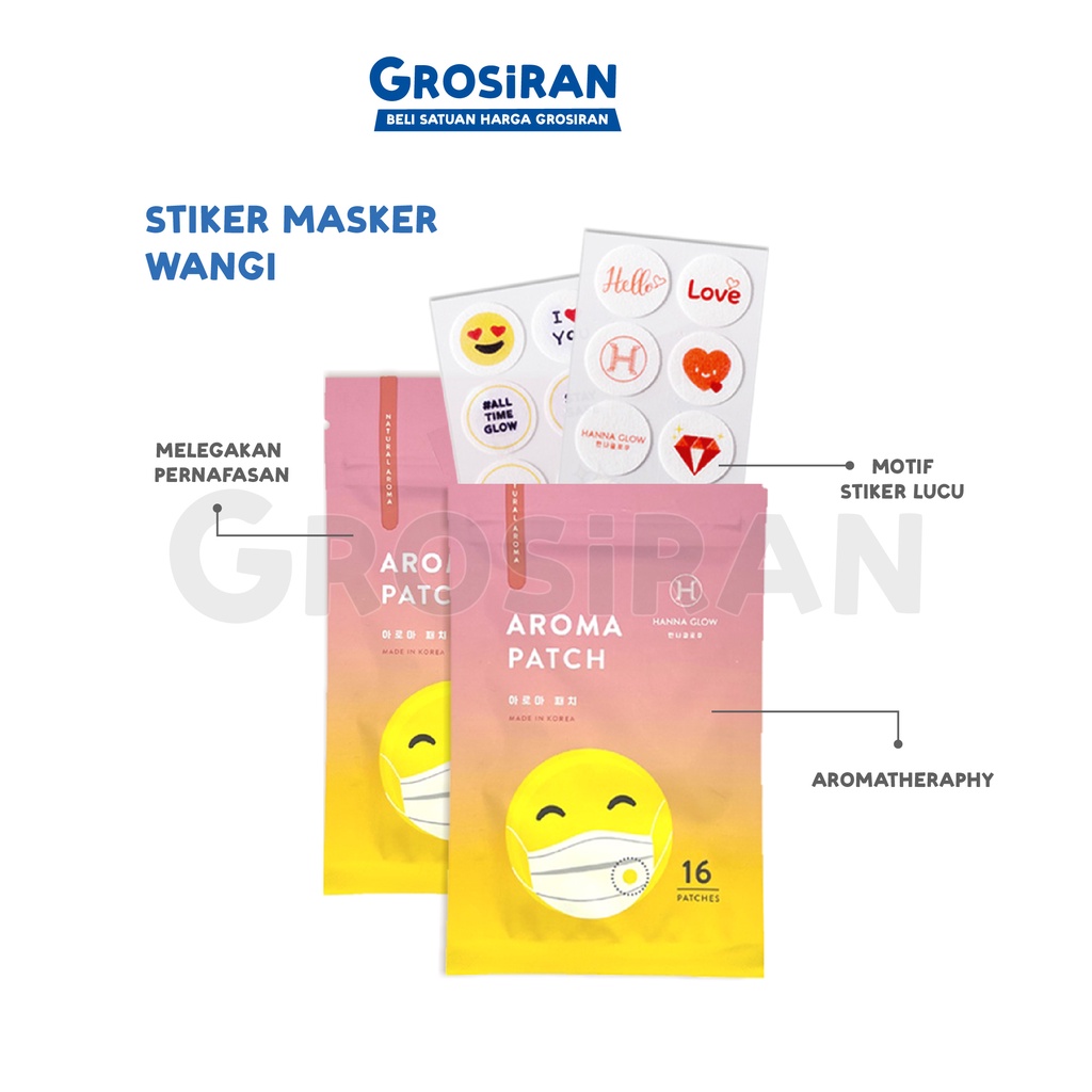 Aroma Patch Stiker Masker Aroma Therapy Mint Sticker Tempel FreshCare Eucalyptus Pengharum Anti Bau 