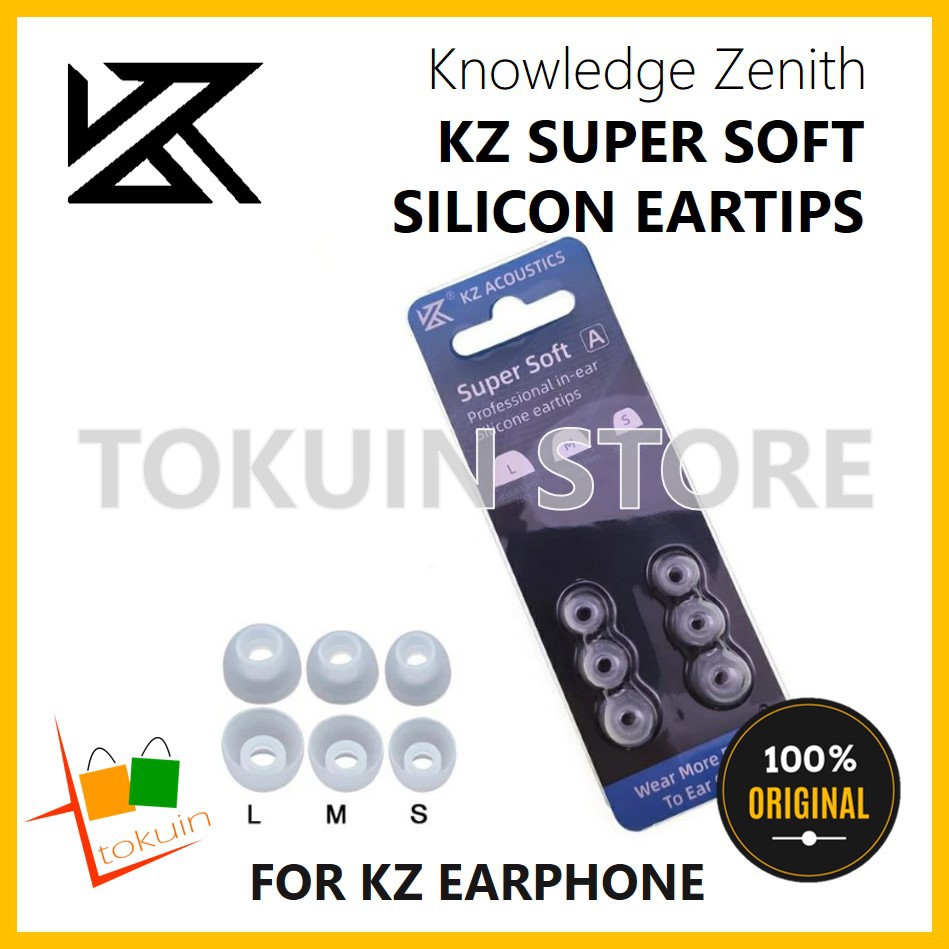 KZ Super Soft Silicone Eartips Silikon Karet In Ear IEM Earphone TWS