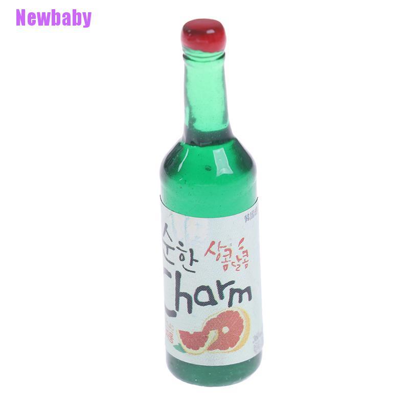 (Newbaby) 10pcs / Set Mainan Miniatur Botol Wine Skala 1: 12 Untuk Dekorasi Rumah Boneka