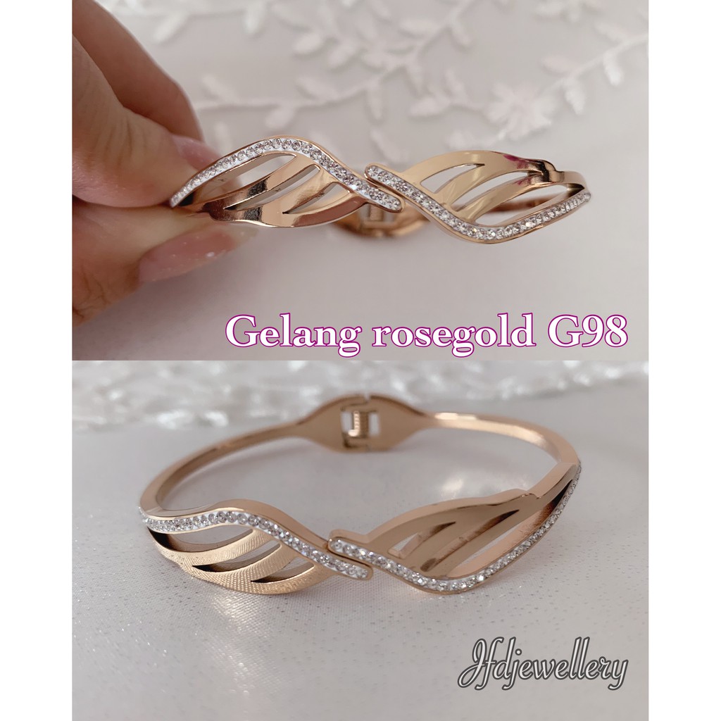 Gelang titanium gelang rosegold gelang korea rosegold- G98