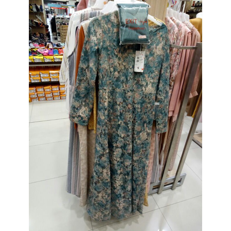 Dress Exit Brokat (Free Hijab)