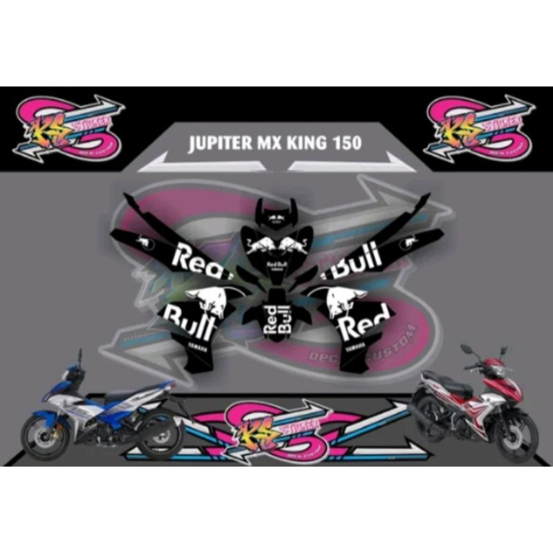 STICKER DECAL JUPITER MX KING REDBULL BLACK