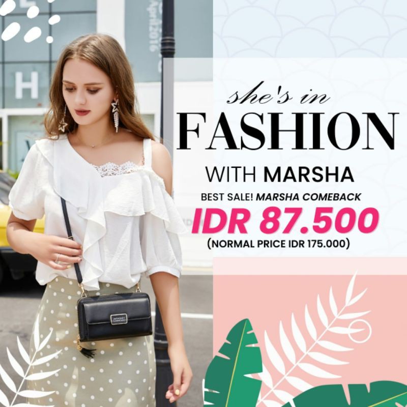 MARSHA MINI BAG JIMS HONEY - Tas Dompet Sling Ba,Tas Kecil Sekaligus Dompet HPBack by popular demand