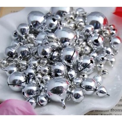 Bell lonceng kelintingan Warna Warni &amp; SIlver Emas Uk 6 - 14mm Harga/500-2000pc