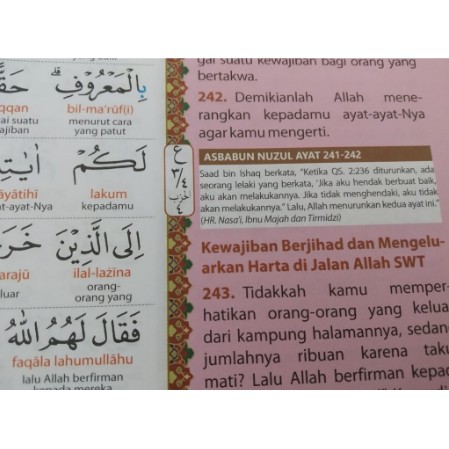 AL QURAN AL MUBIN TERJEMAH PERKATA B5 TAJWID WARNA REGULER