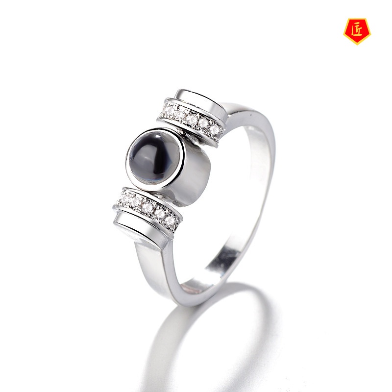 [Ready Stock]Women's S925 Silver Creative Rotatable Ring