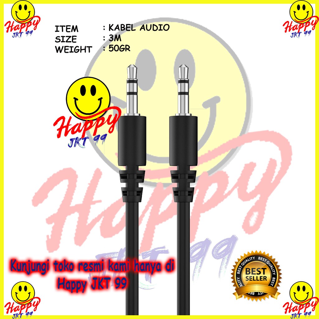 [ HAPPY JKT 99 ] KABEL AUDIO 3M 3 M METER ORIGINAL