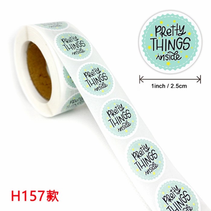 

Code0A0 Stiker Pretty Things Inside Isi 500 Cutting Sticker Vinly Label Paket