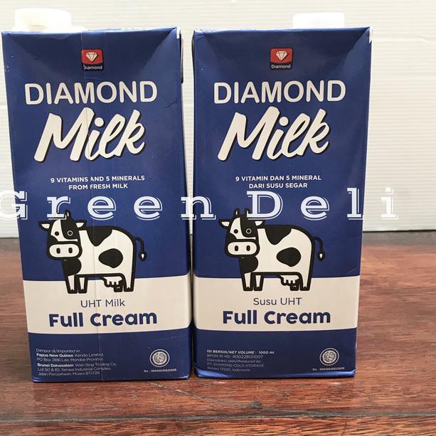 

☘yii✧ *Terlaris* (1 karton) Susu Full Cream UHT Diamond Milk